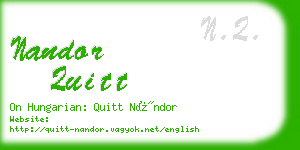 nandor quitt business card